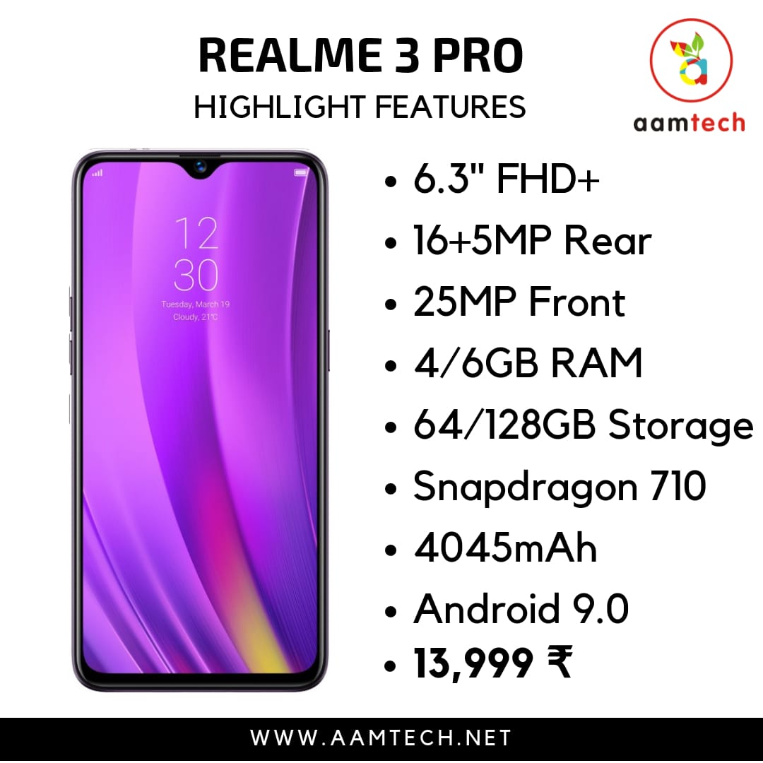 Top 5 Phone Under 20000 - Realme 3 Pro