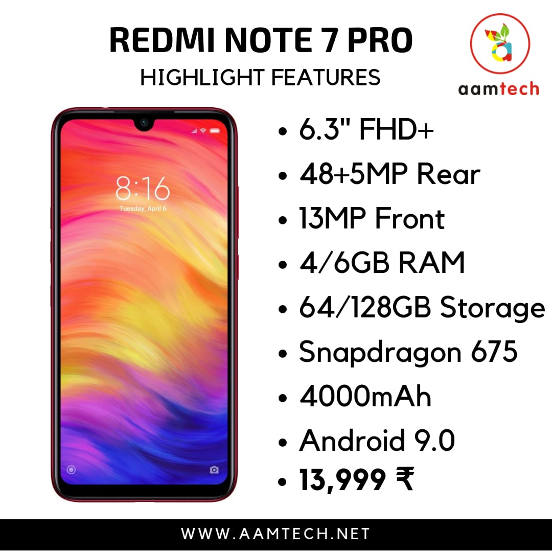 Top 5 Phone Under 20000 - Redmi Note 7 Pro
