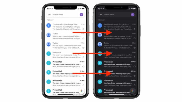 Gmail Finally Rolls-out Dark Mode for iPhone and iPad